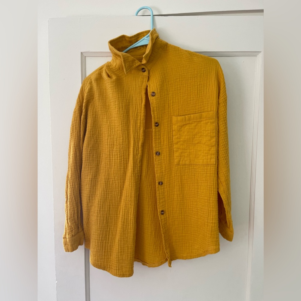 Yellow Button Up